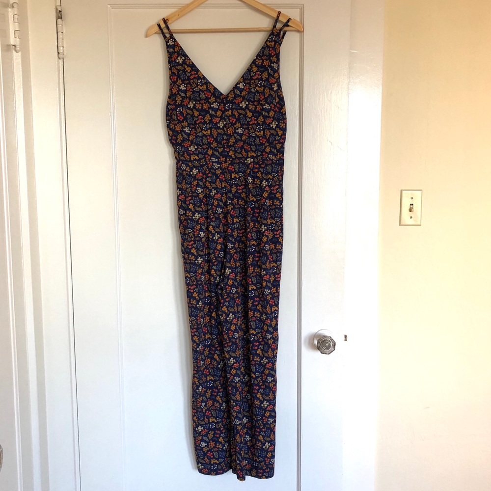 NWT Madewell V Neck Sleeveless Jumpsuit in Floral